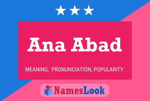 Ana Abad Name Poster