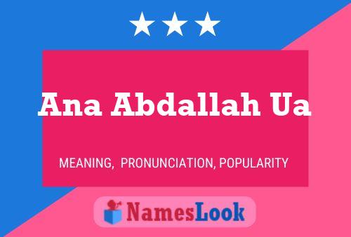 Ana Abdallah Ua Name Poster