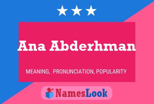 Ana Abderhman Name Poster