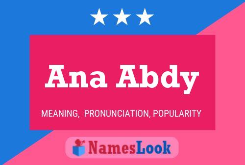 Ana Abdy Name Poster