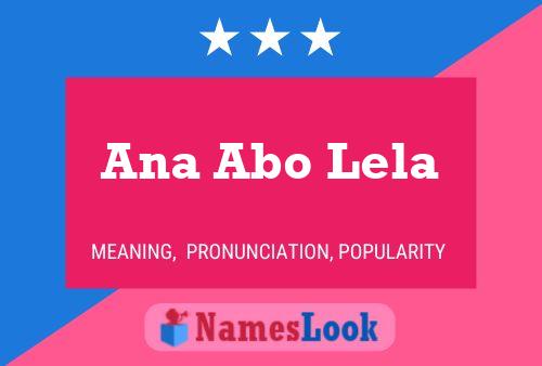 Ana Abo Lela Name Poster