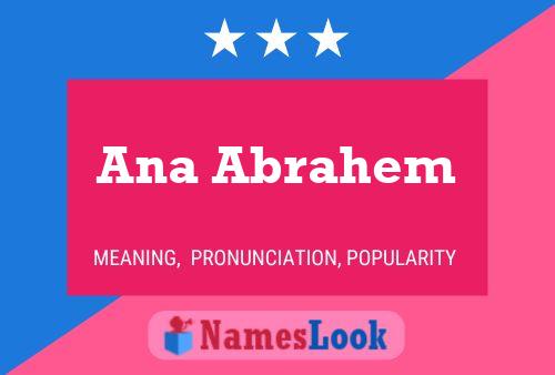 Ana Abrahem Name Poster