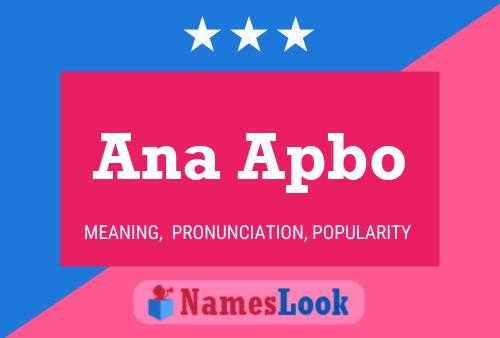 Ana Apbo Name Poster