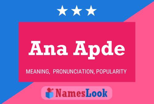 Ana Apde Name Poster