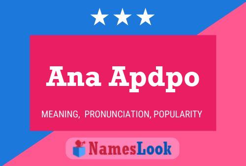 Ana Apdpo Name Poster