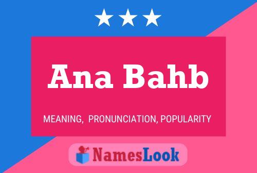 Ana Bahb Name Poster