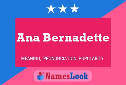 Ana Bernadette Name Poster