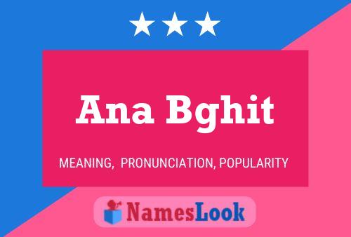 Ana Bghit Name Poster