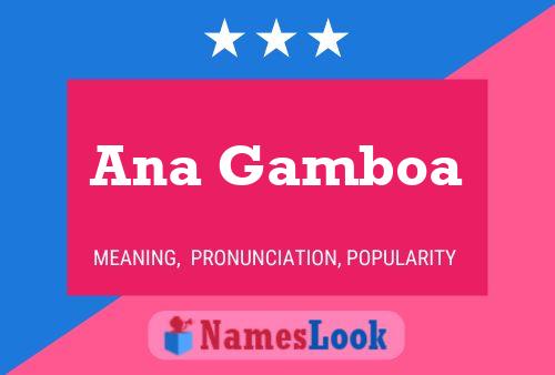 Ana Gamboa Name Poster