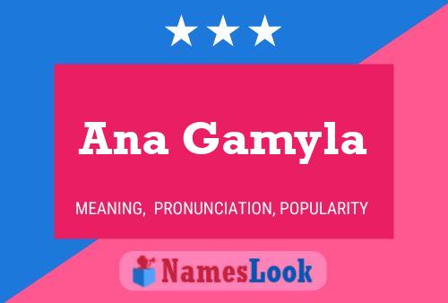 Ana Gamyla Name Poster