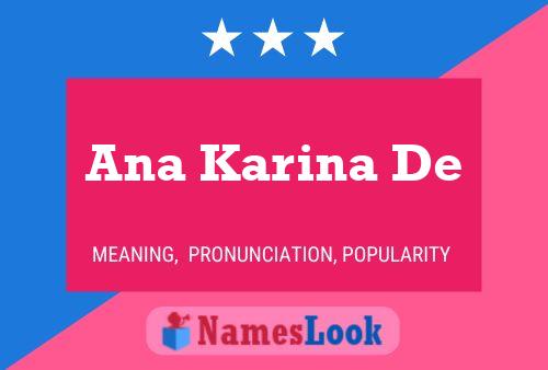 Ana Karina De Name Poster