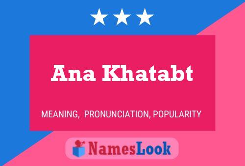 Ana Khatabt Name Poster