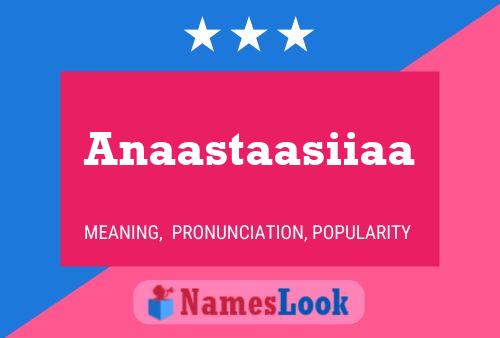 Anaastaasiiaa Name Poster