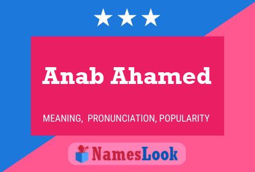 Anab Ahamed Name Poster