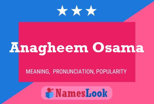 Anagheem Osama Name Poster