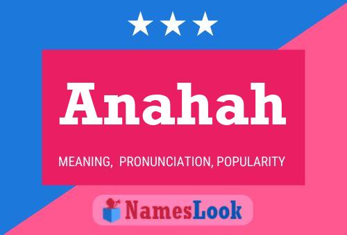 Anahah Name Poster