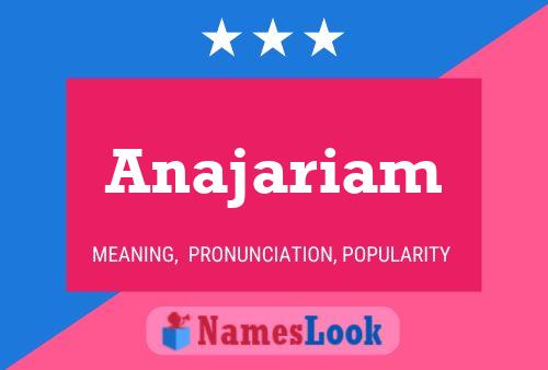 Anajariam Name Poster