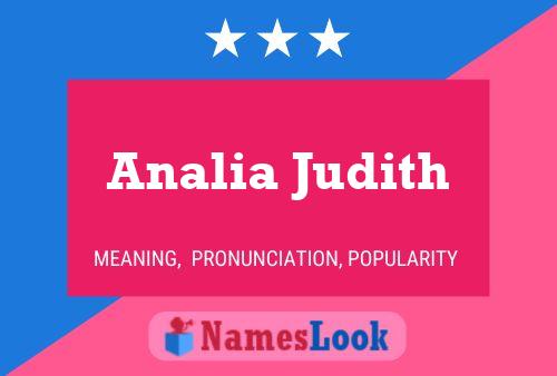 Analia Judith Name Poster