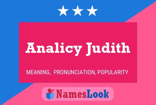 Analicy Judith Name Poster