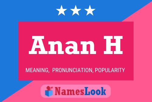 Anan H Name Poster