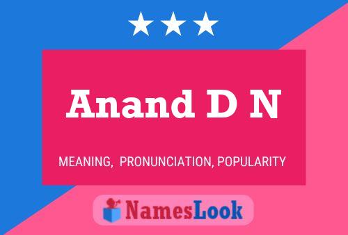 Anand D N Name Poster