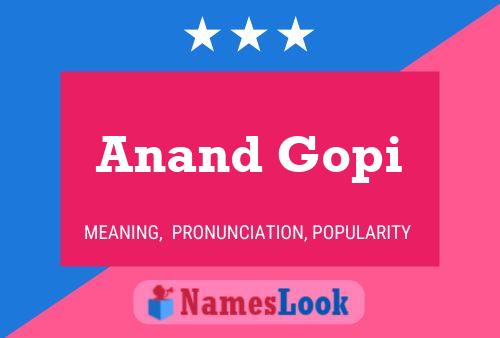 Anand Gopi Name Poster