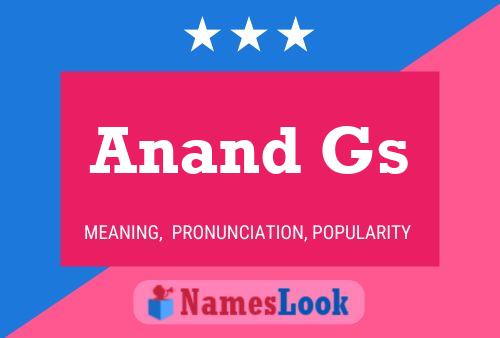 Anand Gs Name Poster