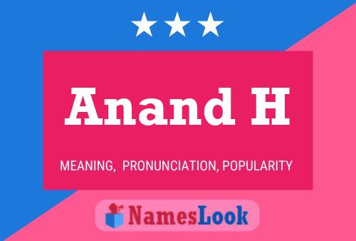 Anand H Name Poster