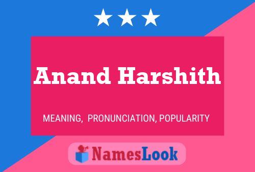 Anand Harshith Name Poster