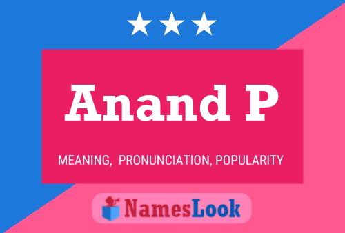 Anand P Name Poster