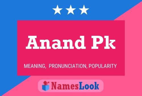 Anand Pk Name Poster