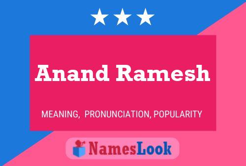 Anand Ramesh Name Poster