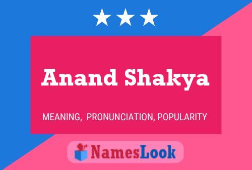 Anand Shakya Name Poster