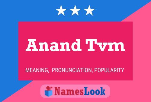 Anand Tvm Name Poster