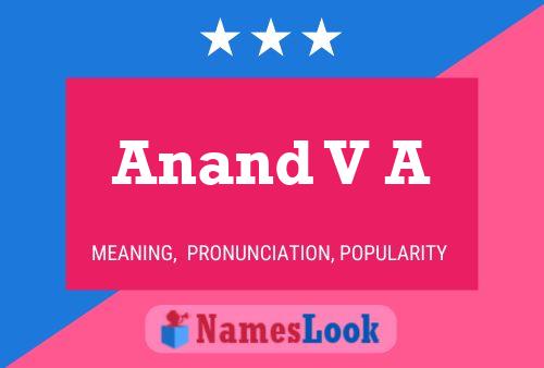 Anand V A Name Poster