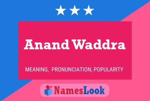 Anand Waddra Name Poster