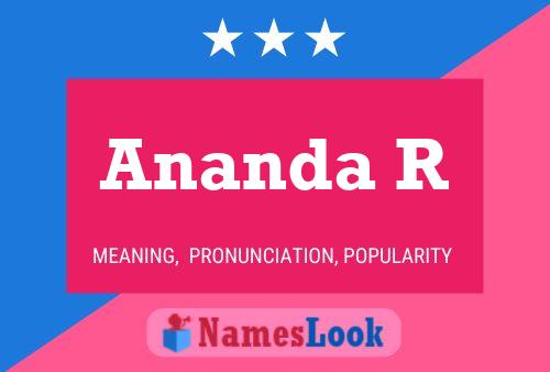 Ananda R Name Poster