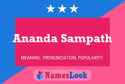 Ananda Sampath Name Poster