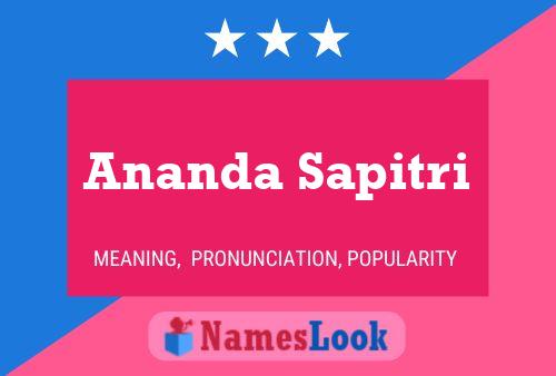 Ananda Sapitri Name Poster