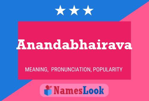 Anandabhairava Name Poster