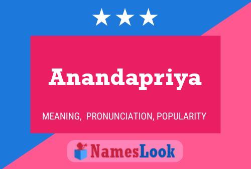 Anandapriya Name Poster