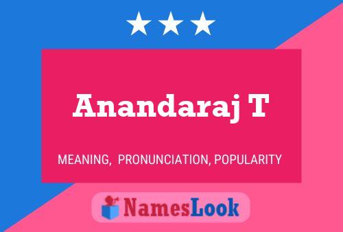 Anandaraj T Name Poster