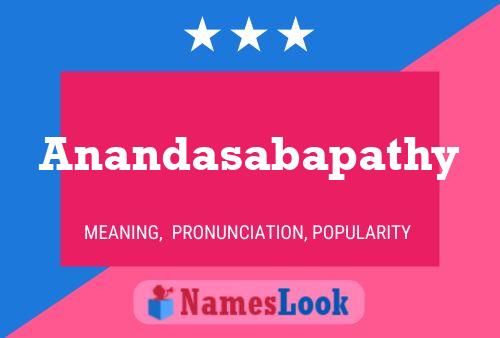 Anandasabapathy Name Poster