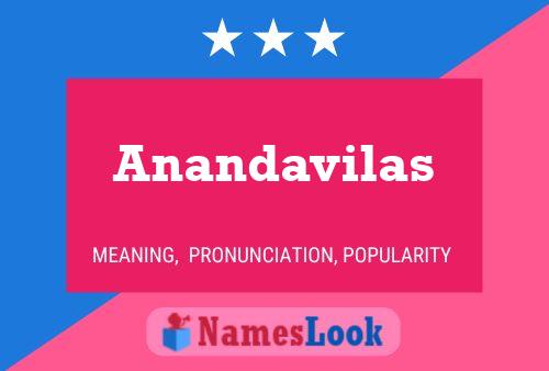 Anandavilas Name Poster