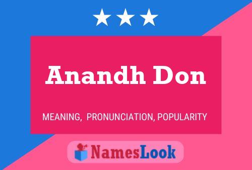 Anandh Don Name Poster