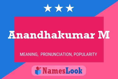 Anandhakumar M Name Poster