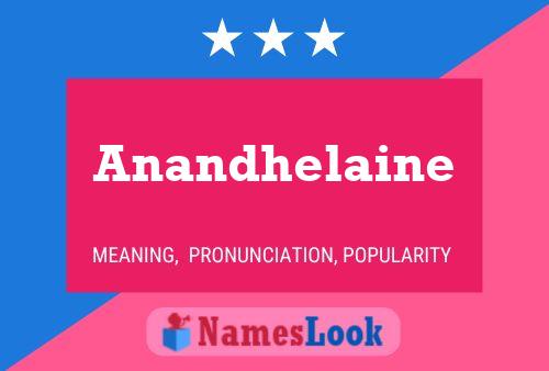 Anandhelaine Name Poster