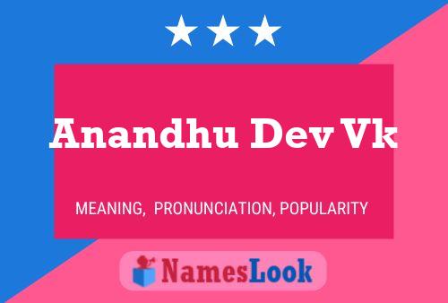 Anandhu Dev Vk Name Poster