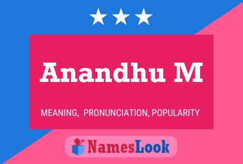 Anandhu M Name Poster