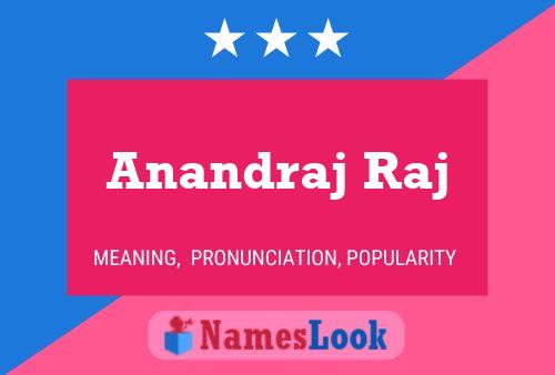 Anandraj Raj Name Poster